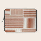 Terracotta Bold Lines Minimalist Geometric Artwork Laptop Sleeve Gallery Image 1