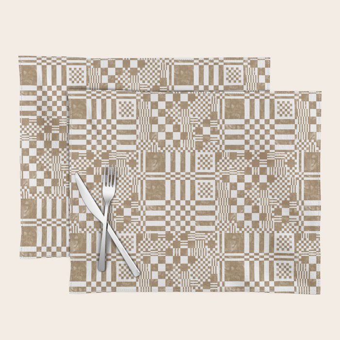 Warm Vintage Checks Placemat Gallery Image 1