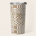 Warm Vintage Checks Travel Mug Gallery Image 2