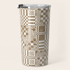 Warm Vintage Checks Travel Mug Gallery Image 3