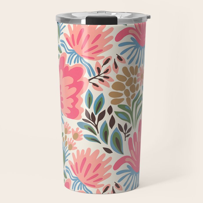 Lush Floral Escape Travel Mug Gallery Image 1