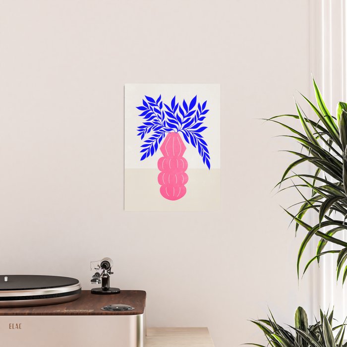 Ruby Pink Vase & Electric Leaves: Vases & Stuff 01 Poster Gallery Image 2