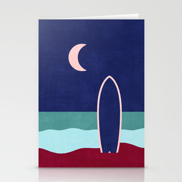 LANDSHAPES - Beach - night Stationery Card Gallery Image 2