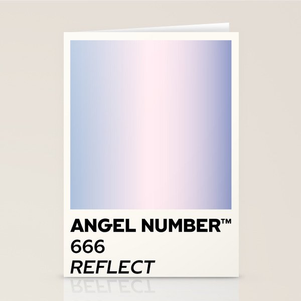 Angel number - 666 - reflect Stationery Card Gallery Image 2