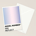 Angel number - 666 - reflect Stationery Card Gallery Image 2