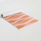 Hourglass Mid-Century Modern Abstract Pattern Pink Orange Cream Yoga Mat Gallery Image 2