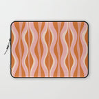 Hourglass Mid-Century Modern Abstract Pattern Pink Orange Cream Laptop Sleeve Gallery Image 1