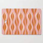 Hourglass Mid-Century Modern Abstract Pattern Pink Orange Cream Cutting Board Gallery Image 1