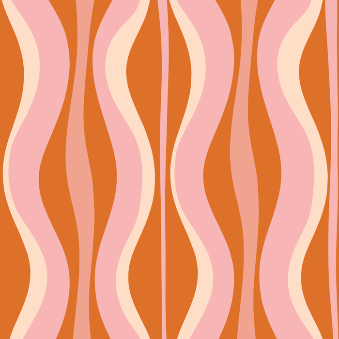 Hourglass Mid-Century Modern Abstract Pattern Pink Orange Cream Coffee Mug Gallery Image 2
