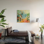 garden with sea view and olive tree Wood Wall Art Gallery Image 2