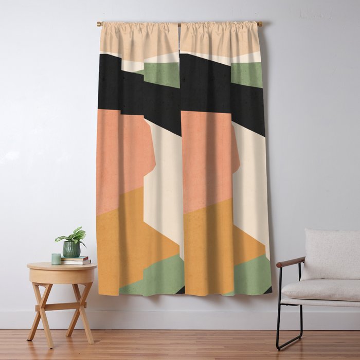 Abstract Art Landscape 2 Window Curtain Gallery Image 5