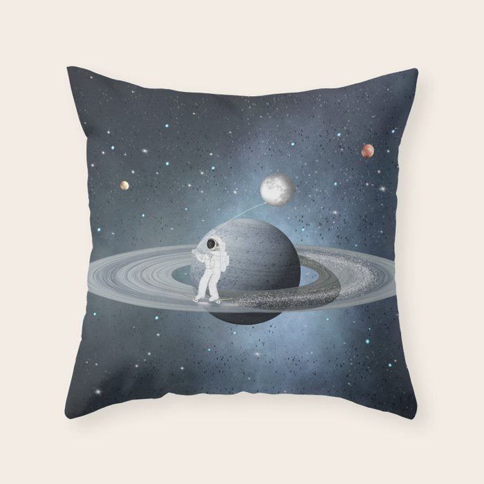 space skate Throw Pillow Gallery Image 1
