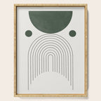 Mid Century Modern Green Serving Tray Gallery Image 1