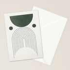 Mid Century Modern Green Stationery Card Gallery Image 2