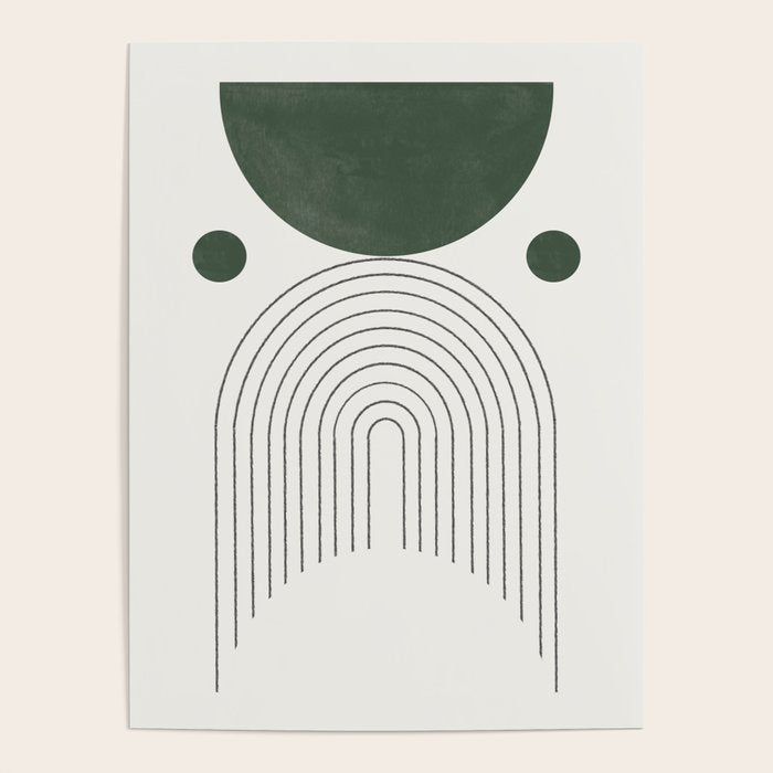 Mid Century Modern Green Poster Gallery Image 4