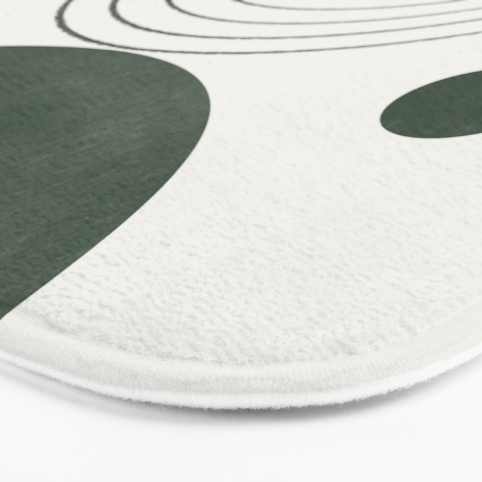 Mid Century Modern Green Bath Mat Gallery Image 3