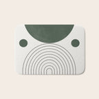 Mid Century Modern Green Bath Mat Gallery Image 1