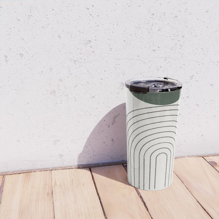 Mid Century Modern Green Travel Mug Gallery Image 4