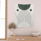 Mid Century Modern Green Wall Tapestry Gallery Image 2