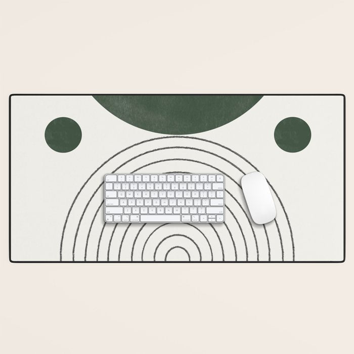 Mid Century Modern Green Desk Mat Gallery Image 1