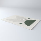 Mid Century Modern Green Rug Gallery Image 3
