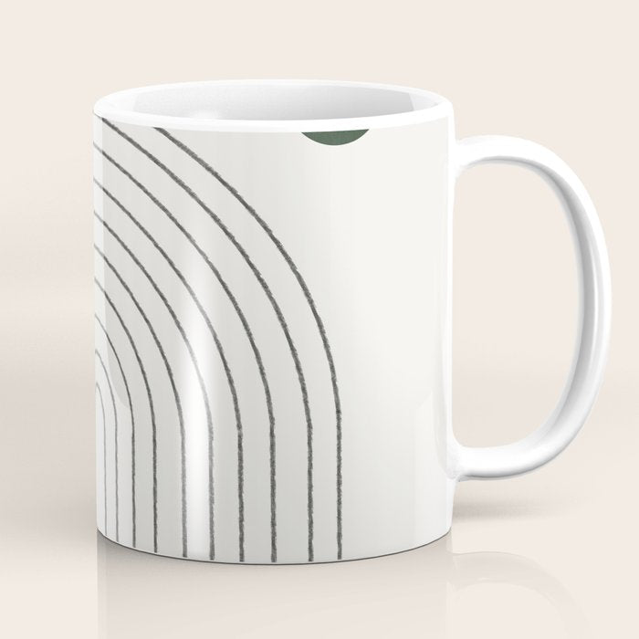 Mid Century Modern Green Coffee Mug Gallery Image 1