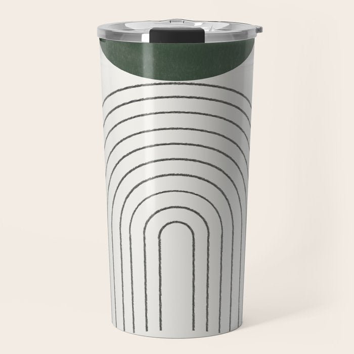Mid Century Modern Green Travel Mug Gallery Image 1