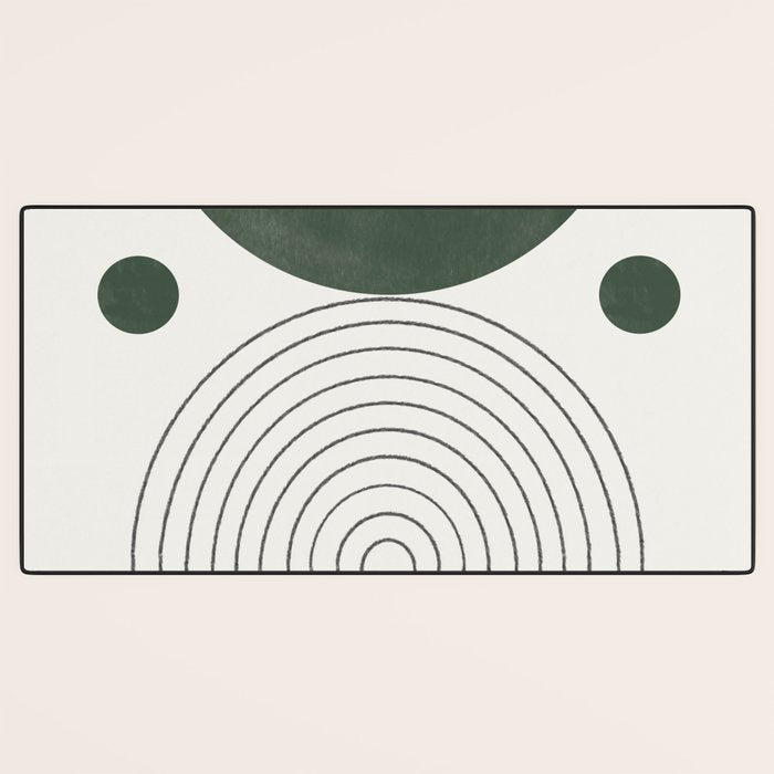 Mid Century Modern Green Desk Mat Gallery Image 3