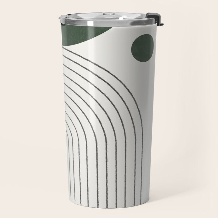 Mid Century Modern Green Travel Mug Gallery Image 2