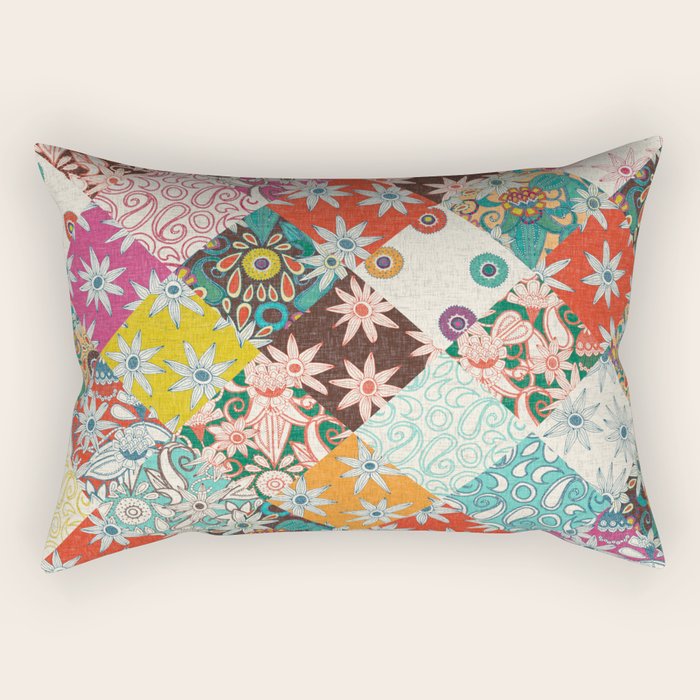 sarilmak patchwork Rectangular Pillow Gallery Image 1