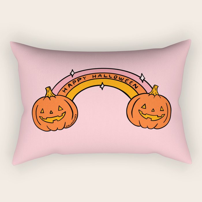 Happy Halloween Rainbow Rectangular Pillow Gallery Image 2