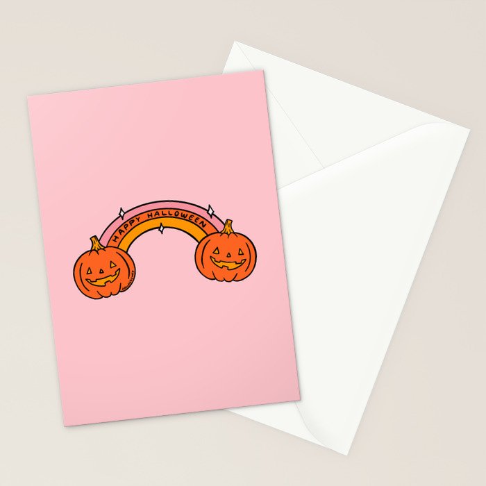 Happy Halloween Rainbow Stationery Card Gallery Image 2