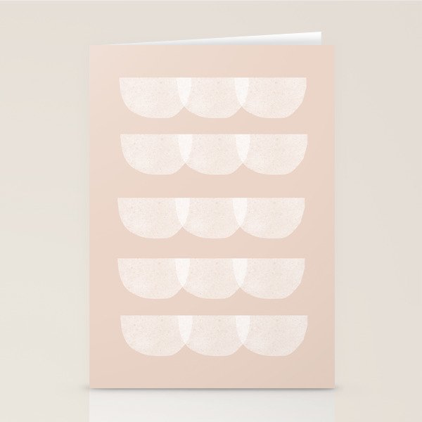 Pink & white geometric shapes pattern Stationery Card Gallery Image 2