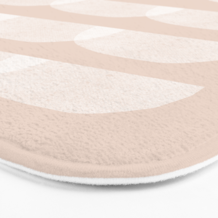 Pink & white geometric shapes pattern Bath Mat Gallery Image 3