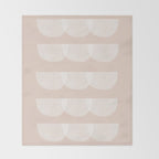 Pink & white geometric shapes pattern Throw Blanket Gallery Image 2