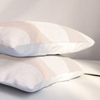 Pink & white geometric shapes pattern Pillow Sham Gallery Image 3