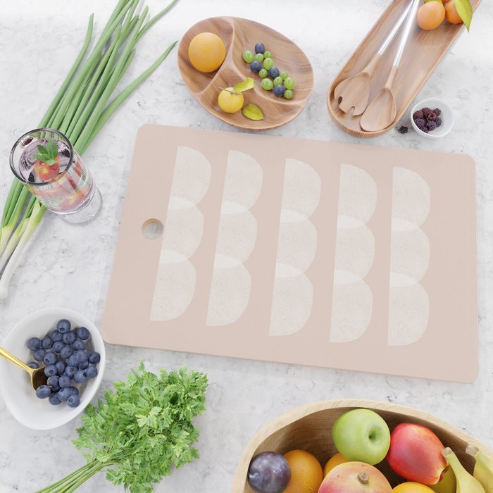 Pink & white geometric shapes pattern Cutting Board Gallery Image 2
