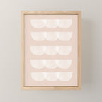Pink & white geometric shapes pattern Mini Art Print Gallery Image 1