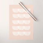 Pink & white geometric shapes pattern Wrapping Paper Gallery Image 1