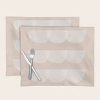 Pink & white geometric shapes pattern Placemat Gallery Image 1