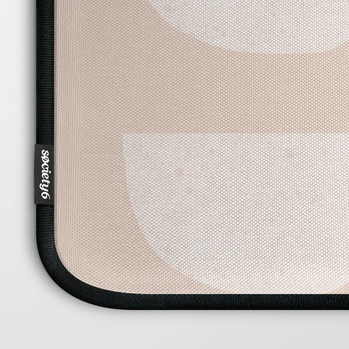 Pink & white geometric shapes pattern Laptop Sleeve Gallery Image 3