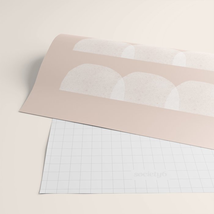 Pink & white geometric shapes pattern Wrapping Paper Gallery Image 2