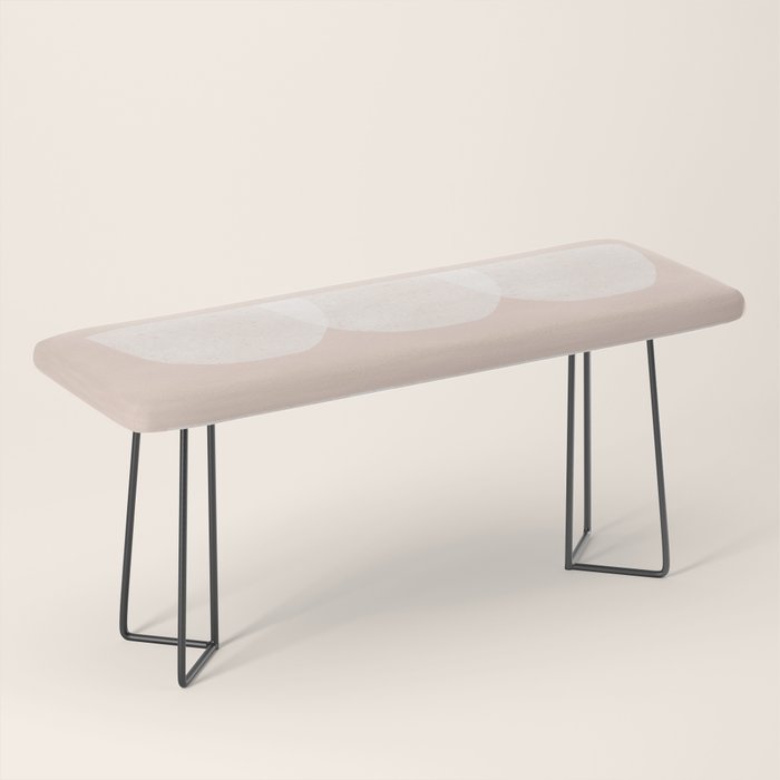 Pink & white geometric shapes pattern Bench Gallery Image 1