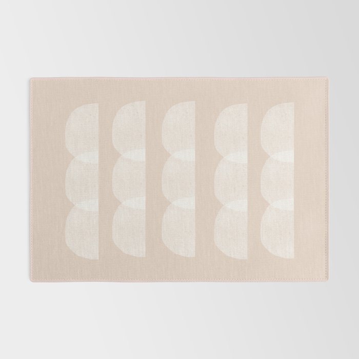 Pink & white geometric shapes pattern Rug Gallery Image 2