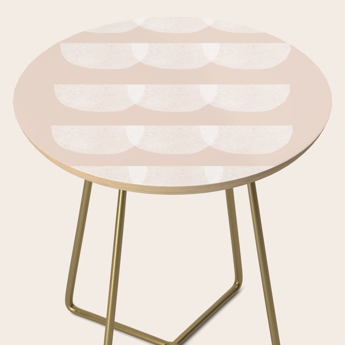 Pink & white geometric shapes pattern Side Table Gallery Image 2