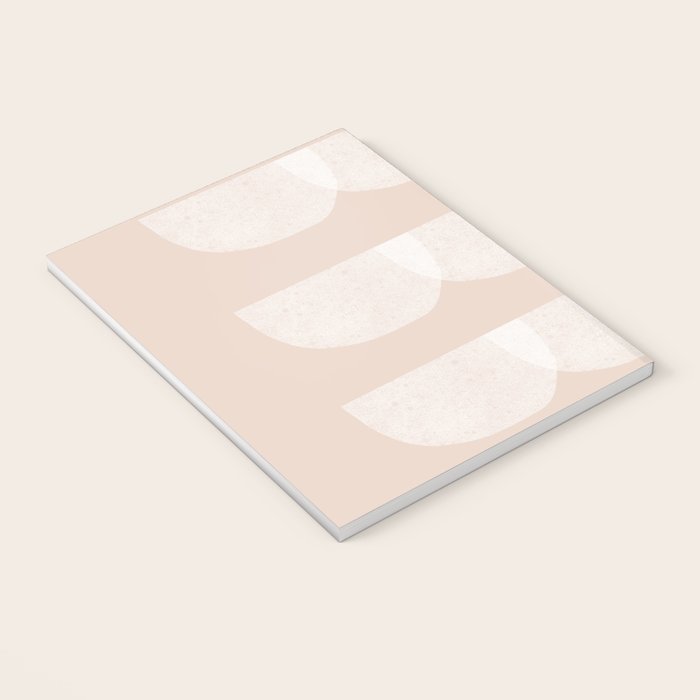 Pink & white geometric shapes pattern Notebook Gallery Image 3