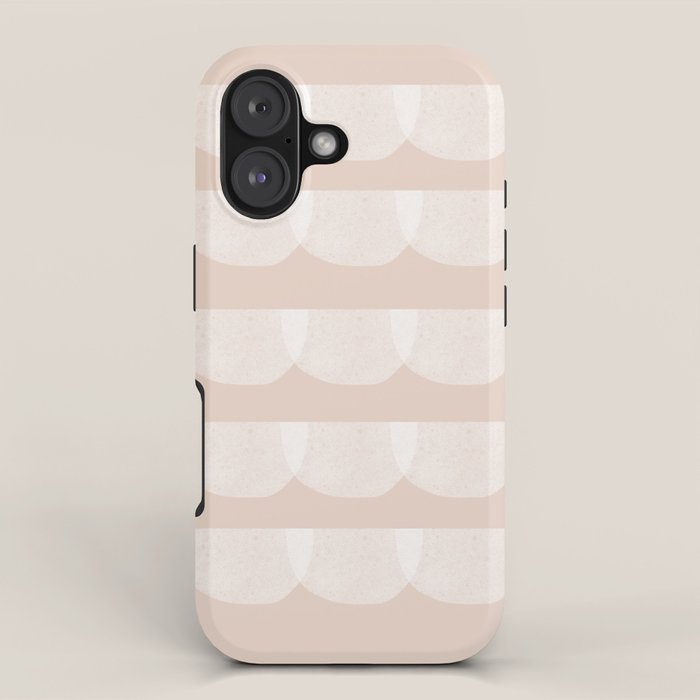 Pink & white geometric shapes pattern iPhone Case Gallery Image 1