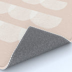 Pink & white geometric shapes pattern Rug Gallery Image 4