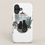 Rainy Day Cats (on white) iPhone Case Gallery Image 1