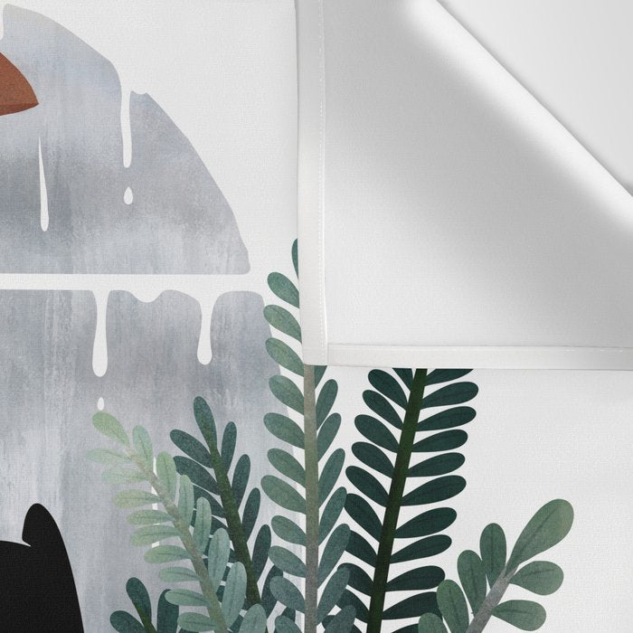 Rainy Day Cats (on white) Wall Tapestry Gallery Image 3